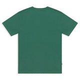 GOTS認証100％オーガニックコットン ロゴTシャツ ハンドペイント(緑)- 'Silverstick'