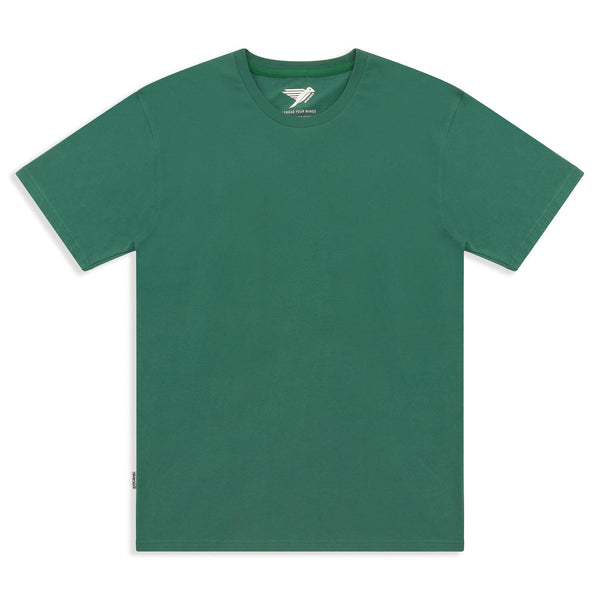オーガニックコットン100％(GOTS認証) ミッドウェイト生地 Tシャツ(緑)-’Silverstick’