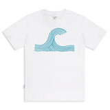 'Wave' オーガニックコットン 100%(GOTS認証) ハンドペイント Tシャツ - 'Silverstick'