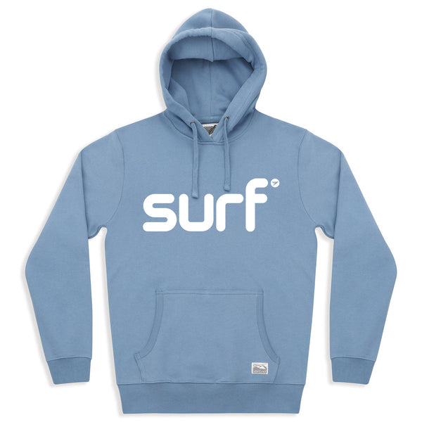 'Surf' オーガニックコットン100%  英国ハンドプリント ヘビーウェイト  フーディー - 'Silverstick'