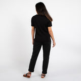 フェアトレード 余剰生地使用 レギュラーフィット Tシャツ (黒) - 'Dorsu'